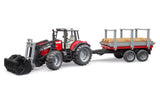 Massey Ferguson with Frontloader and timber trailer