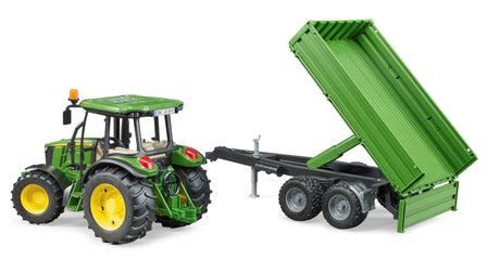 John Deere 5115 M with tipping trailer