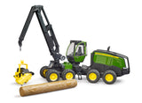 John Deere 1270G harvester with one tree trunk