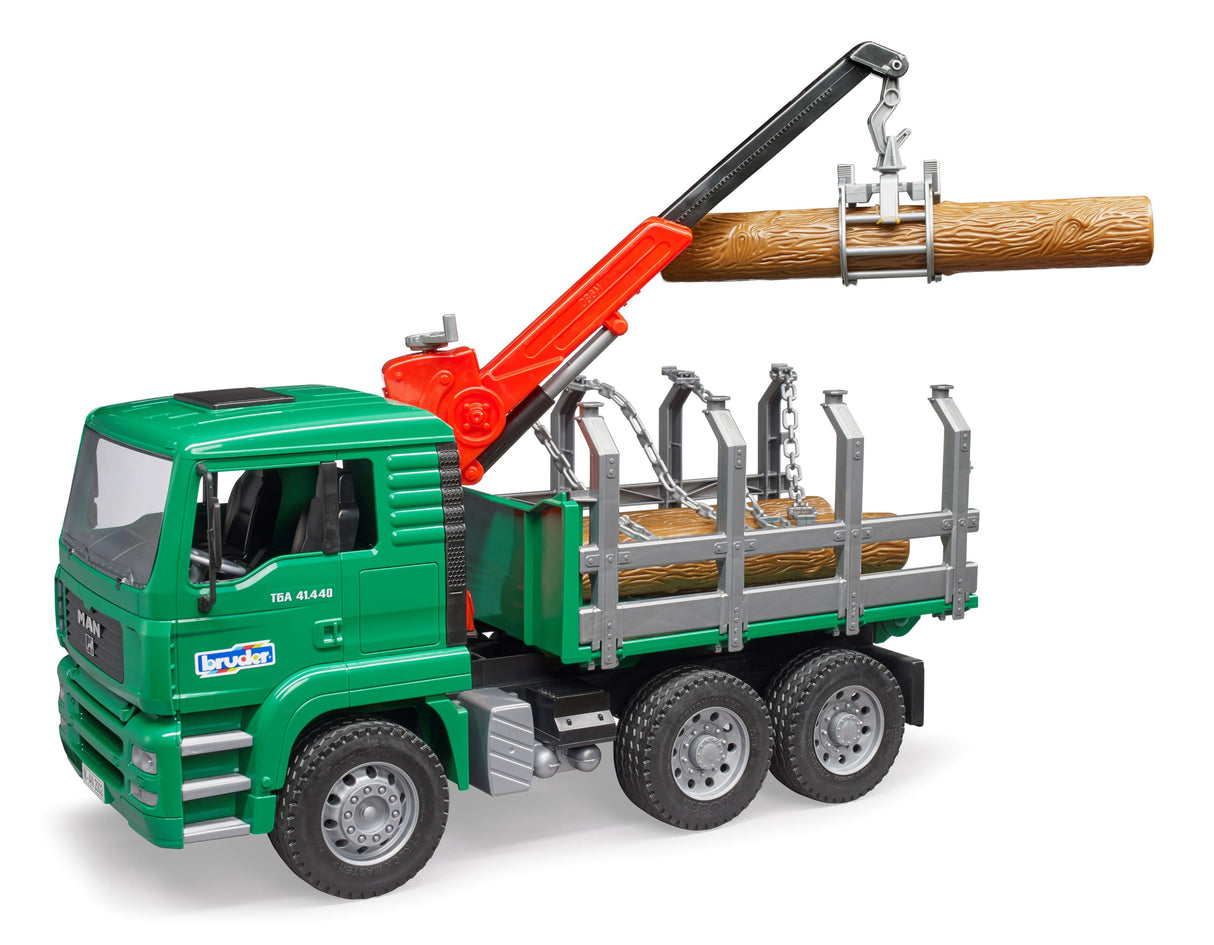 MAN Timber truck with loading crane