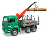 MAN Timber truck with loading crane