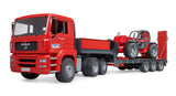 MAN TGA Truck with Low Loader Trailer and Manitou Telehandler