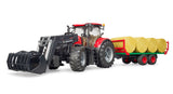 Case IH Optum 300CVX with bale transport trailer