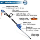 hyundai-550w-450mm-long-reach-corded-electric-pole-hedge-trimmer-pruner-hypht550e