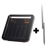 Gallagher S100 Solar Powered Energiser/Charger incl 12V Battery and stand | ST |