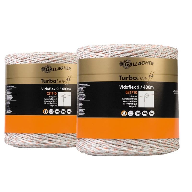 Vidoflex 9 TurboLine Plus  - White, Duopack 2x400metre | ST |