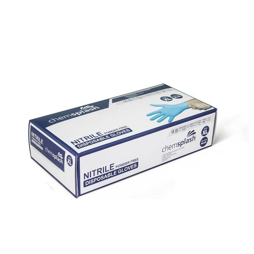 Nitrile Gloves - Box of 100 Blue Powder Free - Size Medium