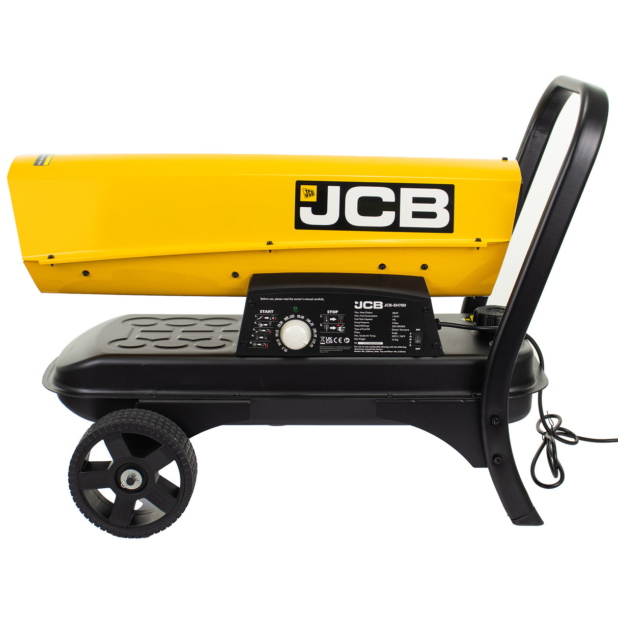 jcb-70-000btu-20kw-diesel-space-heater-496m-coverage-kerosene-or-diesel-thermostat-jcb-sh70d-st