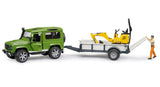 Land Rover Defender with JCB Mini Digger