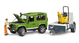 Land Rover Defender with JCB Mini Digger