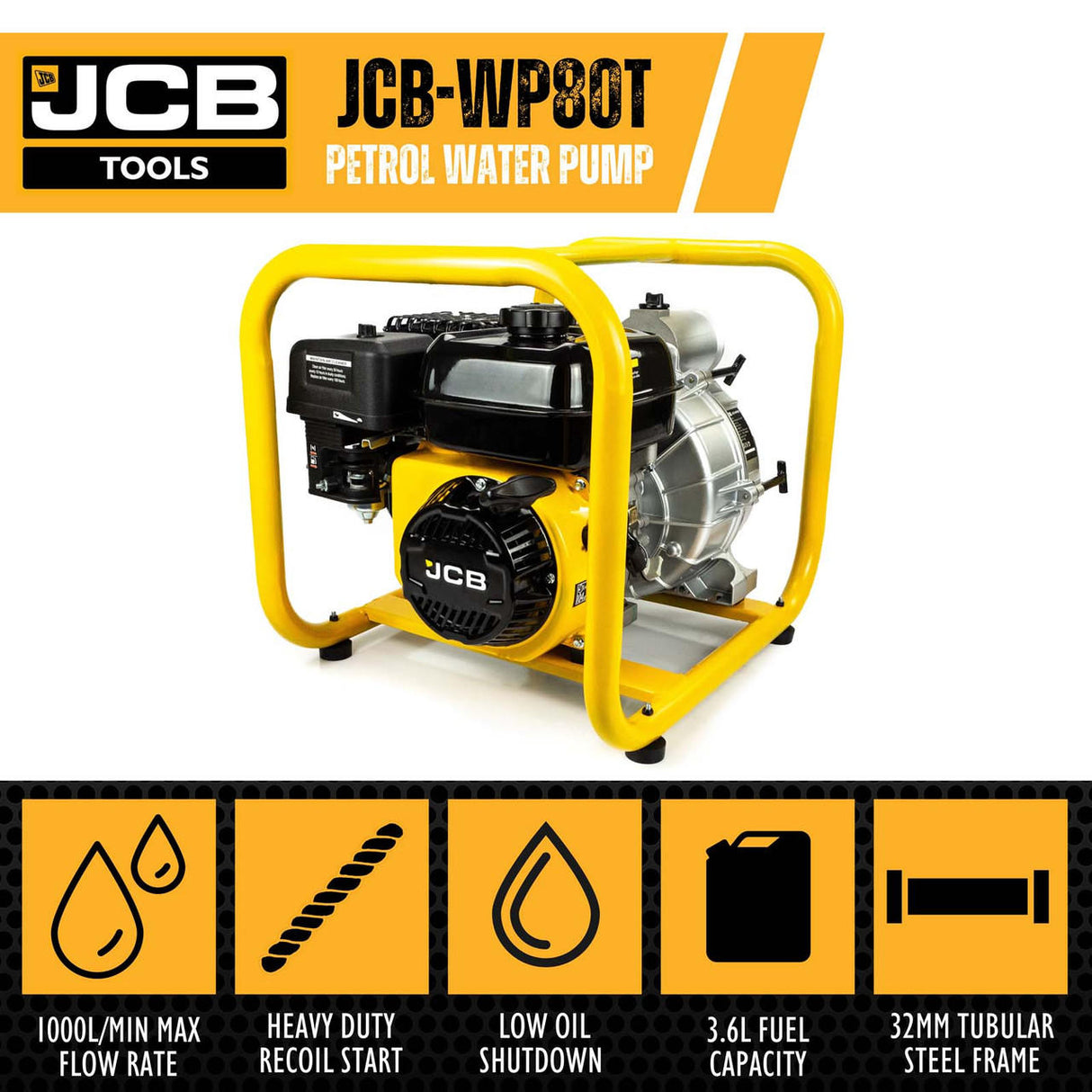 jcb-80mm-3-professional-petrol-trash-water-pump-1000l-min-7-5hp-224cc-4-stroke-jcb-wp80t