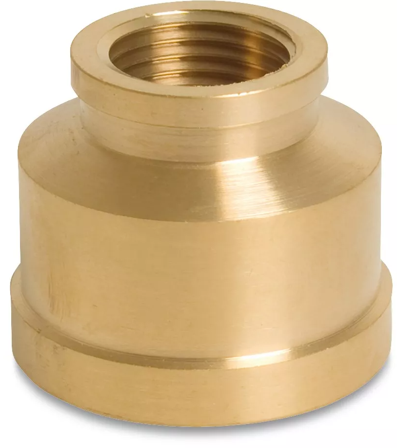 ½" x ¼" Brass Reducing Socket, Female thread x Female thread