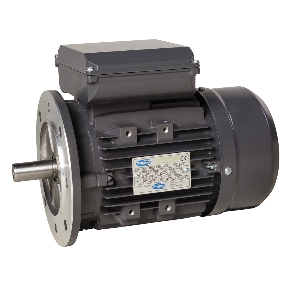 Replacement motor for Dalton Engineering FT Direct Drive Unit 1.1kW 1PH, 4 Pole, B5 flange D90S