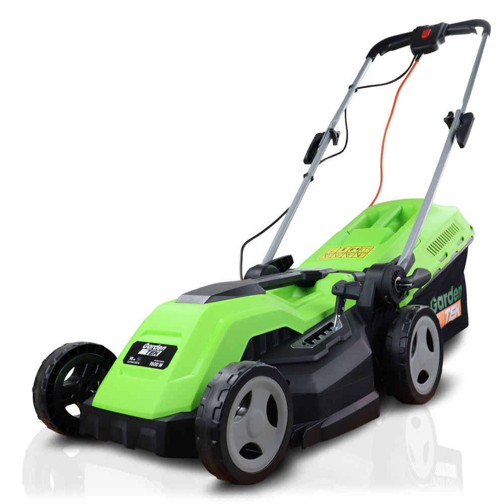 GardenTek 38cm Corded Electric 1600w/230v Roller Mulching Lawn Mower | GT38E