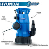 Hyundai 1100W Electric Clean and Dirty Water Submersible Water Pump / Sub Pump | HYSP1100CD