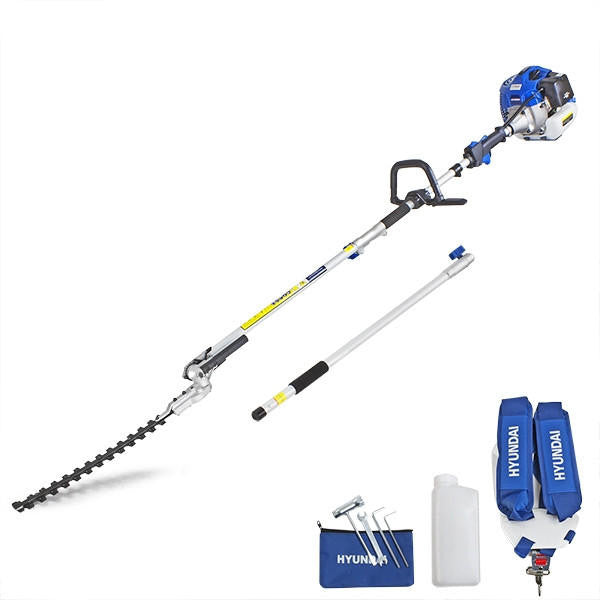 Hyundai 52cc Long Reach Petrol Pole Hedge Trimmer/Pruner | HYPT5200X