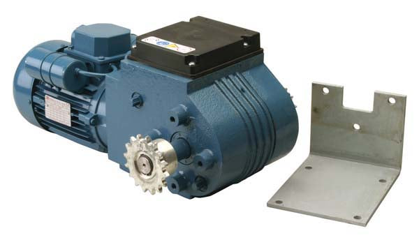 Power Winch GW40 400Nm, 3PH 50Hz, 5.2rpm, with limit switch, 5/4" chain coupling and angled mounting plate