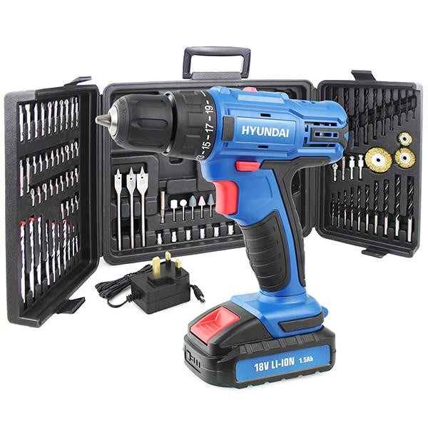 Hyundai HY2175 18v Li Ion Cordless Drill Driver Includes 89 Drill Bit Dalton Engineering