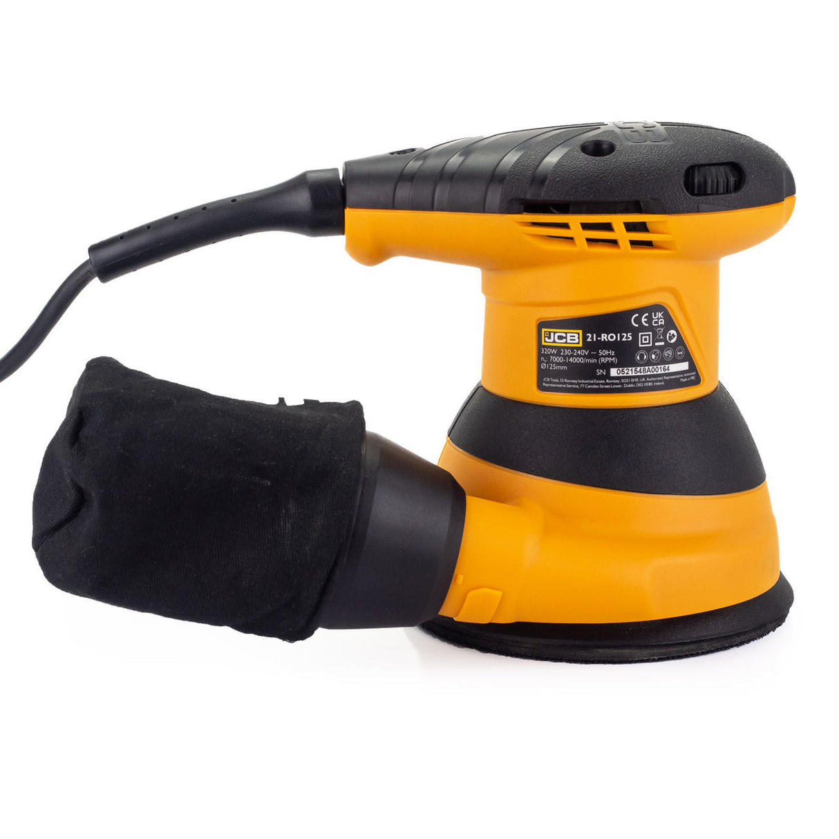 JCB Corded Electric Random Orbital Sander 125mm 240W | 21-RO125