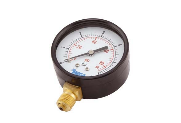 0-4 bar Pressure Gauge, ¼" Bottom Connection. Dry type