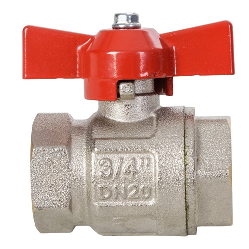 ¾" x ¾" Brass Ball Valve, Female thread x Female thread - This will fit the outlet on a Lubing Flush Breather