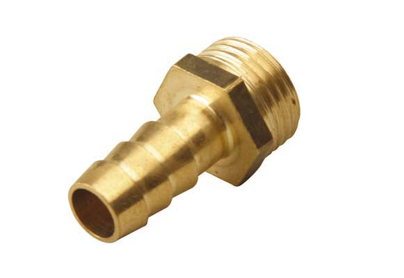 ½" M x 13mm Brass hose tail, male thread x hose tail