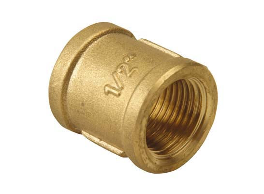 ¼" x ¼" Brass Socket, Female thread x Female thread