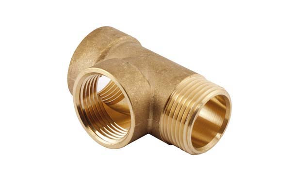 Brass 3 way connector 1" MxFxF